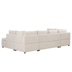 117.3"W Oversized Sectional Sofa U- Shaped Sofa Couch Pull-out Sofa Bed With Two Throw Pillows - ModernLuxe 27 117.3"W Oversized Sectional Sofa U- Shaped Sofa Couch Pull-out Sofa Bed With Two Throw Pillows - ModernLuxe -Luxe Furniture Sale GUEST 32605399 ec44 4250 9a88 5b5b22f419c9