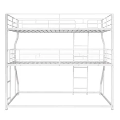 ModernLuxe Metal Triple Bunk Bed with Ladder - Full XL, Twin XL & Queen Sizes 19 ModernLuxe Metal Triple Bunk Bed with Ladder - Full XL, Twin XL & Queen Sizes -Luxe Furniture Sale GUEST 33571f2f f93a 46c8 b921 8d7793b0d52d