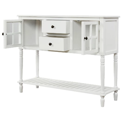 ModernLuxe Farmhouse Double Door Console Table with Storage Shelf and Drawers 5 ModernLuxe Farmhouse Double Door Console Table with Storage Shelf and Drawers - Image 3