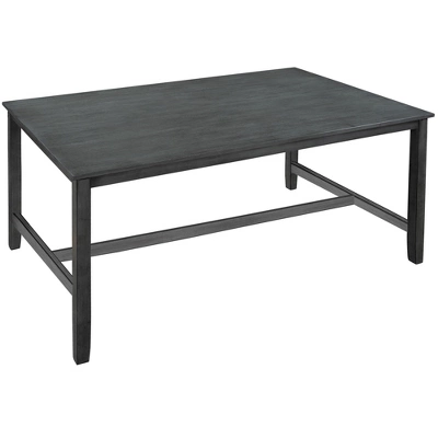 6-Piece Farmhouse Rustic Wooden Dining Table Set With 4 Chairs And Bench, Antique Gray - ModernLuxe 9 6-Piece Farmhouse Rustic Wooden Dining Table Set With 4 Chairs And Bench, Antique Gray - ModernLuxe - Image 7