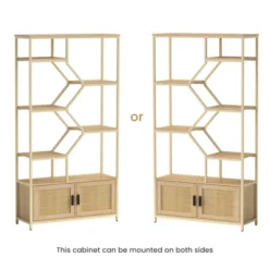 7-Tier Rattan Storage Bookshelf With 2 Doors, Natural – ModernLuxe 18 7-Tier Rattan Storage Bookshelf With 2 Doors, Natural – ModernLuxe -Luxe Furniture Sale GUEST 341d436e 2ce9 45a6 ad09 0588f3107bf1