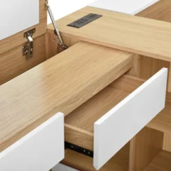 ModernLuxe Full Size Wooden Daybed Frame with Integrated Dressing Table and 6 Drawers -Luxe Furniture Sale GUEST 34f0eb2f e117 497e a3af 9de57585be68