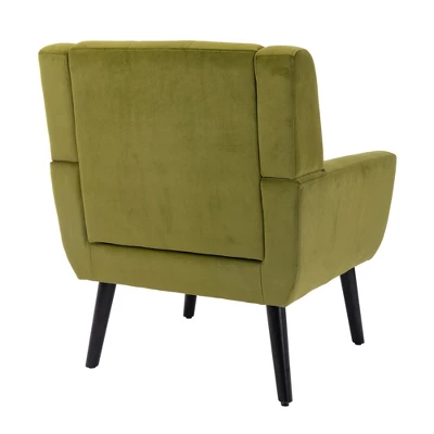 Modern Soft Velvet Upholstered Accent Chair With Armrests - ModernLuxe 9 Modern Soft Velvet Upholstered Accent Chair With Armrests - ModernLuxe - Image 7