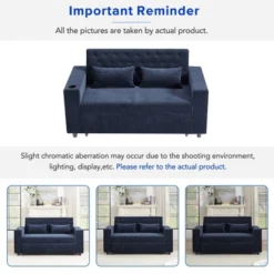 Modern 3-in-1 Pull-Out Sofa Bed With Storage Shelves, USB Ports & Cup Holders, Convertible Sleeper Sofa Couch For Small Spaces - ModernLuxe -Luxe Furniture Sale GUEST 353bd252 1108 4823 9167 bc8104e7b687