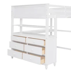 ModernLuxe Full Size Wooden Loft Bed with Desk and Storage Drawers -Luxe Furniture Sale GUEST 35b2357b 3e56 46de 89e9 0b48c26ab29d