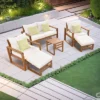ModernLuxe 6-Piece Acacia Wood Outdoor Patio Conversation Set with Cushions -Luxe Furniture Sale GUEST 35c488e2 418d 4e16 832c dcc56b9f9c78