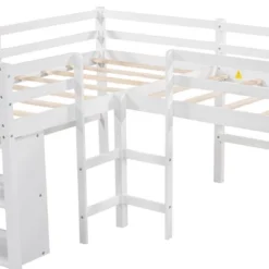 ModernLuxe Twin Size L-Shaped Loft Bed with Slide and Movable Two-Tier Shelves 22 ModernLuxe Twin Size L-Shaped Loft Bed with Slide and Movable Two-Tier Shelves -Luxe Furniture Sale GUEST 35cf888a ed28 4e2d 936f f04575adbffa