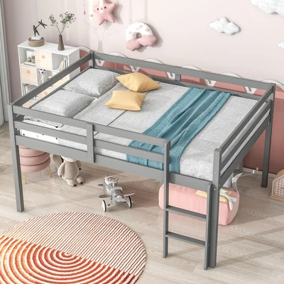 ModernLuxe Full Size Wood Loft Bed with Safety Ladder and Under-Bed Storage 4 ModernLuxe Full Size Wood Loft Bed with Safety Ladder and Under-Bed Storage - Image 2