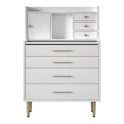 Vanity Makeup Table With Mirror, Storage Dresser With 7 Drawers-ModernLuxe 6 Vanity Makeup Table With Mirror, Storage Dresser With 7 Drawers-ModernLuxe - Image 4