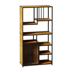 Multipurpose Bookshelf Storage Rack With Closed Storage Cabinets, Black + Brown - ModernLuxe 14 Multipurpose Bookshelf Storage Rack With Closed Storage Cabinets, Black + Brown - ModernLuxe -Luxe Furniture Sale GUEST 365a7d47 a04c 41fd 8053 e8e4fa7dcba9