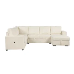 U-Shaped Modular Sofa With Storage Lounge Chair, 6-Seater Oversized Sofa With USB Interface - ModernLuxe -Luxe Furniture Sale GUEST 366aba84 a4f8 4c00 b470 5ad86f6f4514