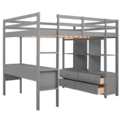 ModernLuxe Loft Bed with Built-In Desk, Multi-Storage Shelves and Drawers -Luxe Furniture Sale GUEST 36a5a0f8 5bd0 493e aa8a f203b1c1e2a0