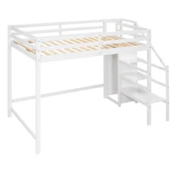 Full Size Loft Bed With Built-in Storage Wardrobe And Stairs-ModernLuxe -Luxe Furniture Sale GUEST 37b903db 5abd 4c21 8709 8b0bf247ff63