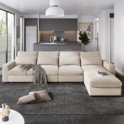 ModernLuxe Large L-Shape Sectional Sofa with Reversible Chaise