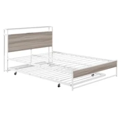 ModernLuxe Metal Platform Bed Frame with Trundle Bed, USB Ports, and Slat Support 13 ModernLuxe Metal Platform Bed Frame with Trundle Bed, USB Ports, and Slat Support -Luxe Furniture Sale GUEST 386bf17e f495 4c99 b3a6 62f41c4adb2b