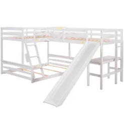 ModernLuxe Triple Bunk Bed with Twin Loft, Full Lower Bed, Desk, and Slide 14 ModernLuxe Triple Bunk Bed with Twin Loft, Full Lower Bed, Desk, and Slide -Luxe Furniture Sale GUEST 38fd5e95 7eb1 4947 9564 e08358793b01