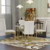 ModernLuxe 5-Piece Round Dining Table Set with Faux Marble Top and Gold Metal Legs -Luxe Furniture Sale GUEST 39759c88 57a1 4fb1 8bd1 1cd44af463cc