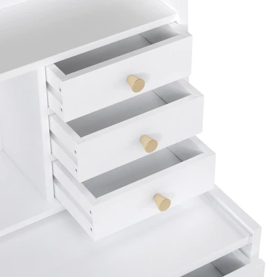 Vanity Makeup Table With Mirror, Storage Dresser With 7 Drawers-ModernLuxe 11 Vanity Makeup Table With Mirror, Storage Dresser With 7 Drawers-ModernLuxe - Image 9