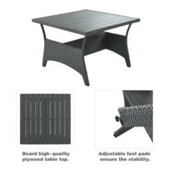 ModernLuxe 6-Piece Outdoor PE Rattan Conversation Set with Wicker Sectional and Dining Table -Luxe Furniture Sale GUEST 39ba9d9f 2739 4308 92e4 0cf66b7adede