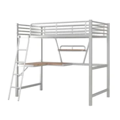 ModernLuxe Twin Size Metal Loft Bed with Built-in Desk and Shelves 15 ModernLuxe Twin Size Metal Loft Bed with Built-in Desk and Shelves -Luxe Furniture Sale GUEST 3b8bea05 c6d4 4efc 8fc2 e5dbdde2aace