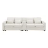 ModernLuxe 114.2" Linen Upholstered Sofa with Console & Wireless Charging -Luxe Furniture Sale GUEST 3c83abdd 7867 4322 93de fe345fb36828