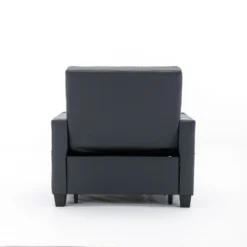 34.26"W Faux Leather/Linen/Tech Cloth Upholstered Convertible Pull Out Sleeper Sofa Bed With USB Ports, Cup Holders And Side Pockets, 4L -ModernLuxe -Luxe Furniture Sale GUEST 3c8464ea d8c9 4ec5 9c34 d2028cef54ae