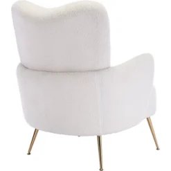 ModernLuxe Teddy Plush Accent Chair with Golden Metal Legs -Luxe Furniture Sale GUEST 3cb0302f 432b 4547 9faf e531c87789ec