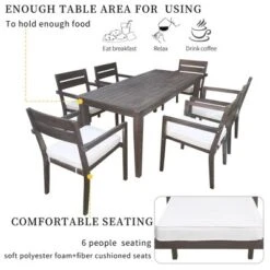 ModernLuxe 7-Piece Acacia Wood Outdoor Dining Set - All-Weather Patio Furniture with 6 Cushioned Chairs 17 ModernLuxe 7-Piece Acacia Wood Outdoor Dining Set - All-Weather Patio Furniture with 6 Cushioned Chairs -Luxe Furniture Sale GUEST 3cc04600 cc72 4c45 9704 a5bff7b4c888