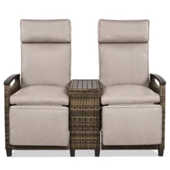 ModernLuxe Patio Recliner Loveseat with Adjustable Backrest & Storage Table -Luxe Furniture Sale GUEST 3e0b11c2 399e 4cfa 9385 d6d8f587ca28