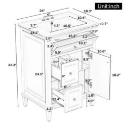 ModernLuxe 24" Bathroom Vanity with Ceramic Sink and Flip Drawer Storage 22 ModernLuxe 24" Bathroom Vanity with Ceramic Sink and Flip Drawer Storage -Luxe Furniture Sale GUEST 3e316991 3025 4225 bc1e 0a0187cd092b