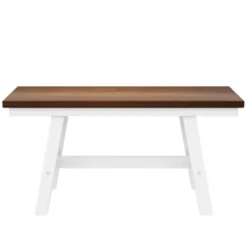 Farmhouse 6-Piece Wood Dining Table Set With Long Bench And 4 Dining Chairs-ModernLuxe -Luxe Furniture Sale GUEST 3f0869b9 6c03 4472 a440 79384fd7a91e