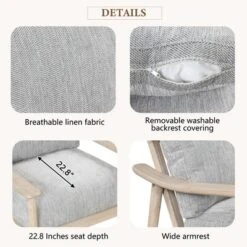 ModernLuxe Retro Accent Chair with Solid Wood Frame & Slatted Back -Luxe Furniture Sale GUEST 3f1122ef 14ec 416c ba8b 54413994dc8e