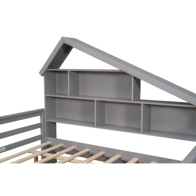 ModernLuxe Full Size Platform Bed with Twin Trundle and Integrated Storage Shelves 8 ModernLuxe Full Size Platform Bed with Twin Trundle and Integrated Storage Shelves - Image 6