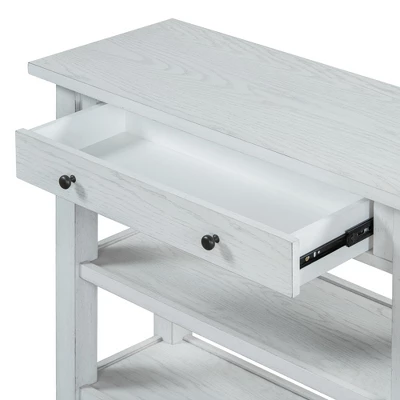 ModernLuxe 36-Inch Retro Entryway Table with Drawer and 2-Tier Storage Shelves 5 ModernLuxe 36-Inch Retro Entryway Table with Drawer and 2-Tier Storage Shelves - Image 3