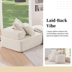 1/2/3/4pcs Oversized Modular Sectional Sofa, Boucle Convertible Floor Sofa Couch Set 4B -ModernLuxe -Luxe Furniture Sale GUEST 3ff6d496 3df7 43c7 bceb 03b652d1d842