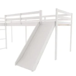 ModernLuxe L-Shaped Twin Size Loft Bed with Built-In Slide and Corner Ladder -Luxe Furniture Sale GUEST 406fd696 dbb2 49ae a007 8c8ae09e1e78