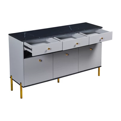 ModernLuxe Contemporary Dressing Table with Smart LED Lights and Marble Top 8 ModernLuxe Contemporary Dressing Table with Smart LED Lights and Marble Top - Image 6