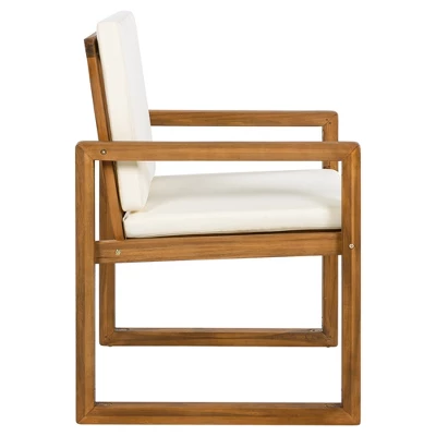 ModernLuxe 5-Piece Acacia Wood Outdoor Dining Set with 4 Armchairs & Round Table 12 ModernLuxe 5-Piece Acacia Wood Outdoor Dining Set with 4 Armchairs & Round Table - Image 11