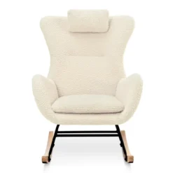 Teddy Tufted Rocking Chair With Rubber Legs - ModernLuxe -Luxe Furniture Sale GUEST 4248d1a5 f915 49f7 bddc 7c78e056d1c9