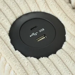 82.5"W Modern L-Shaped Sectional Sofa With Storage Chaise, Cup Holders And USB Ports, Corduroy Upholstered Fabric Sofa Couch - ModernLuxe -Luxe Furniture Sale GUEST 42d0ecbf ba63 4b28 b9c6 d30baec23ef7