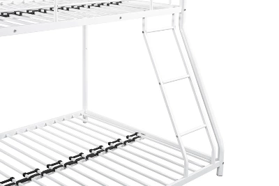 ModernLuxe Twin Over Full Metal Bunk Bed - Space-Saving Design with Ladder 12 ModernLuxe Twin Over Full Metal Bunk Bed - Space-Saving Design with Ladder - Image 10
