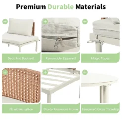 ModernLuxe 6/8-Piece Modular Half Moon Outdoor Sectional Set with Nesting Coffee Tables 21 ModernLuxe 6/8-Piece Modular Half Moon Outdoor Sectional Set with Nesting Coffee Tables -Luxe Furniture Sale GUEST 43d9310d 682c 4289 af7d 8daf68db0412