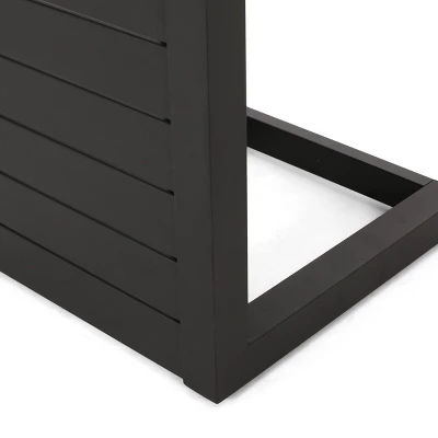 ModernLuxe C-Shaped Outdoor Side Table, Modern Aluminum End Table for Patio & Garden 13 ModernLuxe C-Shaped Outdoor Side Table, Modern Aluminum End Table for Patio & Garden - Image 11