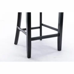 Set Of 2 Velvet Upholstered Barstools With Button Tufted Decoration, Chrome Nailhead Trim And Wooden Legs-ModernLuxe -Luxe Furniture Sale GUEST 44ee0911 44d4 467e 9190 614b9f0432e1