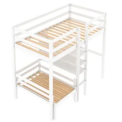 ModernLuxe Convertible Twin Loft Bed with L-Shaped Desk, Shelves, and Ladder -Luxe Furniture Sale GUEST 462f5608 16f8 45c0 b84d 2002ee15a038