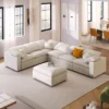 ModernLuxe Sectional Sofa, 7-Seater Oversized Sofa With Movable Ottoman, Chenille Upholstered Modular Sofa Couch -Luxe Furniture Sale GUEST 46743b9c 2270 43e3 a1e6 8790d055b9d1