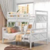 ModernLuxe Solid Wood Twin Over Full Bunk Bed with Safety Guardrails 2 ModernLuxe Solid Wood Twin Over Full Bunk Bed with Safety Guardrails -Luxe Furniture Sale GUEST 46bcd31e 1838 4222 92ba 6bc3f021ad87