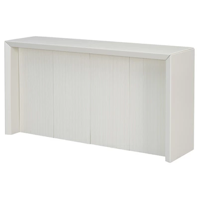 ModernLuxe 59.7" Wavy Acacia Wood Veneer Console Table 5 ModernLuxe 59.7" Wavy Acacia Wood Veneer Console Table - Image 3