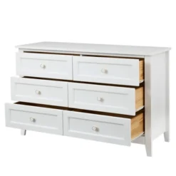 Solid Wood Painted 6 Drawer Dresser With Vintage Round Handles - ModernLuxe 18 Solid Wood Painted 6 Drawer Dresser With Vintage Round Handles - ModernLuxe -Luxe Furniture Sale GUEST 477c2383 9d77 4b3f b136 8ec7b393cf28