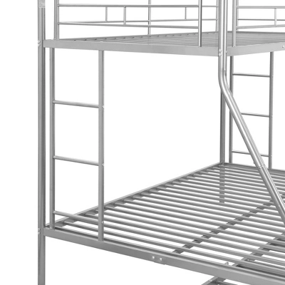 ModernLuxe Twin Over Full Steel Bunk Bed with Twin Size Trundle and Dual Ladders 12 ModernLuxe Twin Over Full Steel Bunk Bed with Twin Size Trundle and Dual Ladders - Image 10
